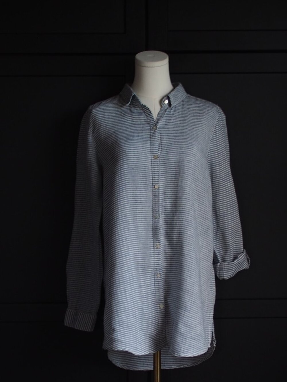 Artisan NY | 100% Linen Striped Button-Up Shirt/Tunic